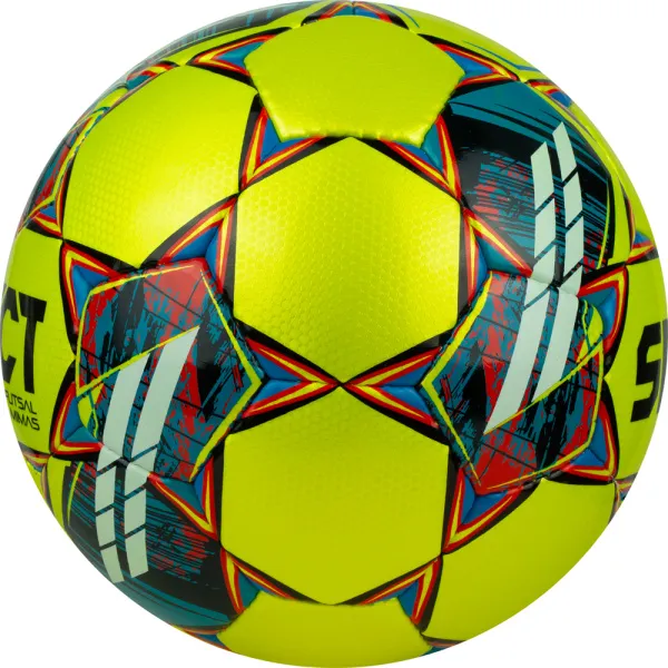 Мяч футзал. SELECT Futsal Mimas, 1053460550, р.4,FIFA Basic, 32 пан, гл.ПУ, руч.сш, жел-сине-красный за 6&nbsp;303.60 ₽ в Курске