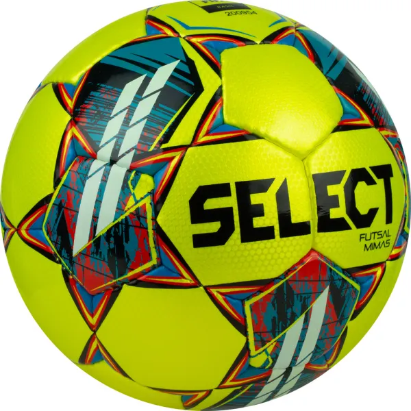 Мяч футзал. SELECT Futsal Mimas, 1053460550, р.4,FIFA Basic, 32 пан, гл.ПУ, руч.сш, жел-сине-красный за 6&nbsp;303.60 ₽ в Курске